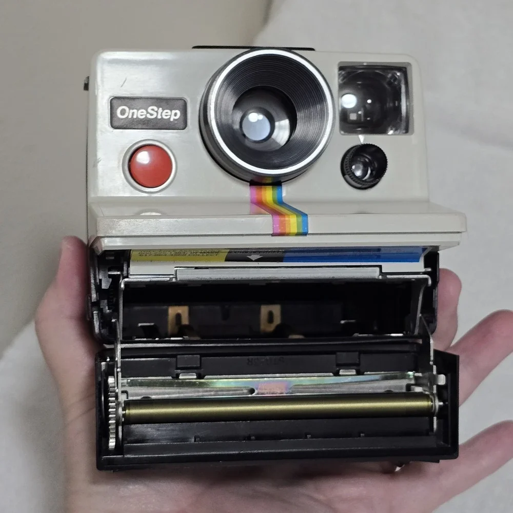 Polaroid One Step Instant Film Land Camera Rainbow Stripe Bundle Works‎ Vintage